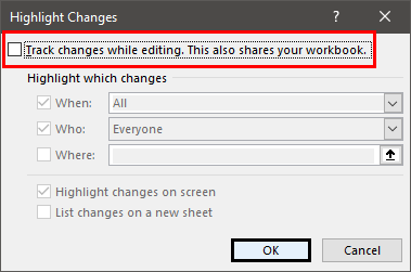 How to Track Changes in Excel Example 1.17