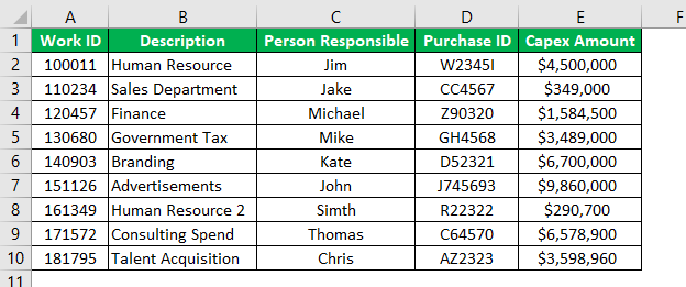 How to Track Changes in Excel Example 1