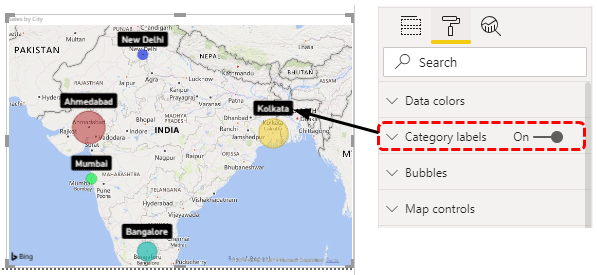 Map in Power BI (Add Category label)