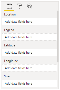 Map in Power BI (fields of Map visual)