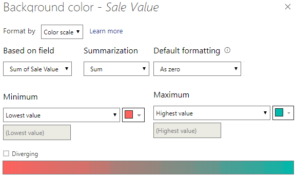 Open formatting window