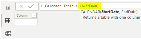 Power BI Calendar (CALENDAR DAX function)