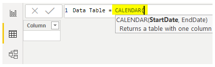 Power BI Calendar (Data table Calendar)