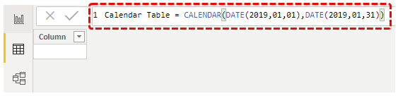 Power BI Calendar (End date)