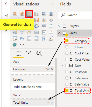 Power BI Charts - Clustered Bar Chart 1
