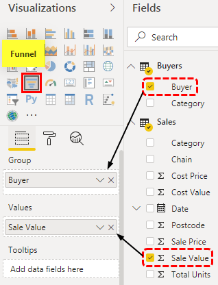 Power BI Charts - Funnel Chart