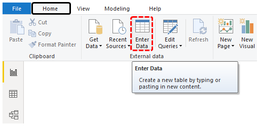 Power BI Date (Enter data)