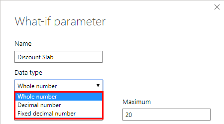 Power BI Parameters (Data type Options)