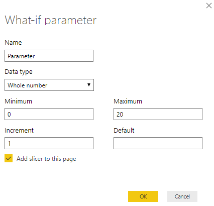 Power BI Parameters (What-if Parameter)