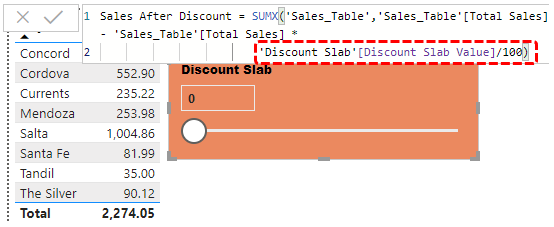 Discount Slab -100