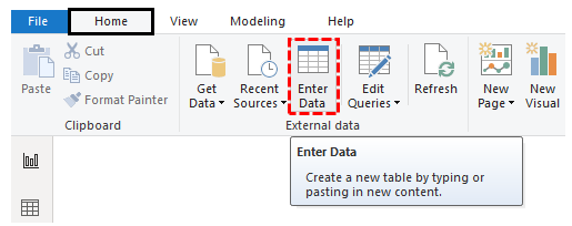 Pie Chart Enter Data