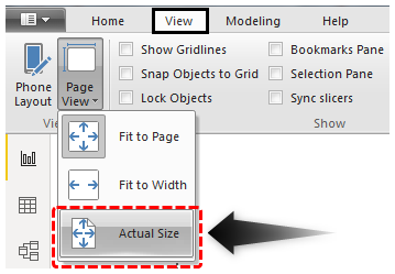Power BI tooltip (Actual Size)