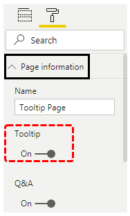 Power BI tooltip (Page information)