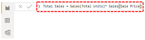 Power Bi Dax (Total Sales Formula)