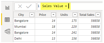 SUMX Power Bi Example 1-9