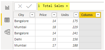 SUMX Power Bi (add column)