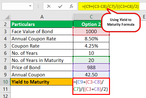 Yield to Maturity Formula Example 3.4