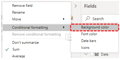 choose Background color