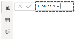 measure power bi (Sales %)