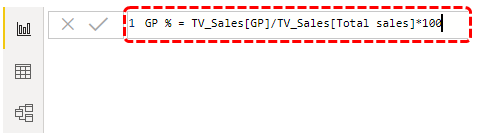 measures in power bi (gross profit%)
