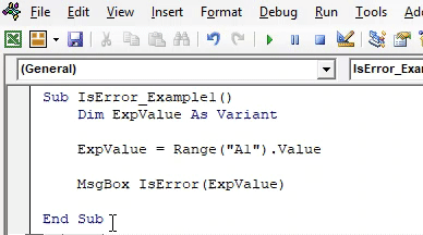 Excel VBA ISERROR Output 2