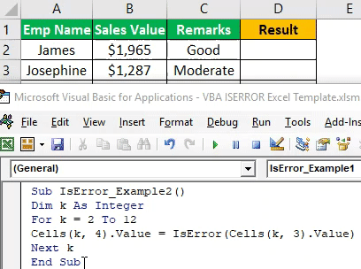 ISERROR Output 3