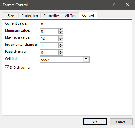 Interactive Chart in Excel Example 1.7