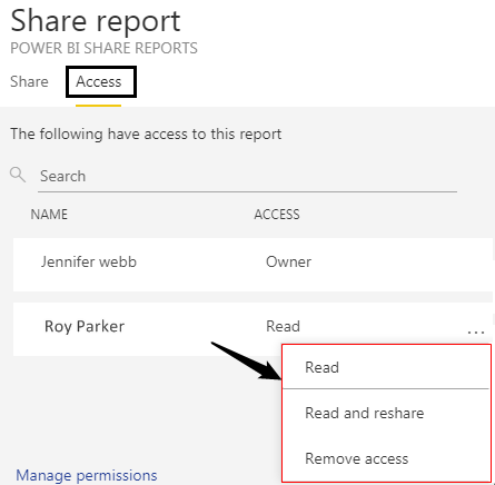 Power BI Share Reports - Access Option 2