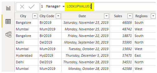 Power BI Vlookup (Manager lookupvalue)