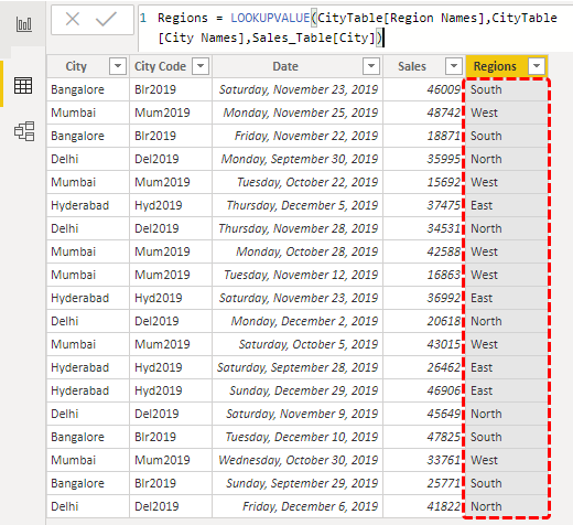 Power BI Vlookup (Regions Column)