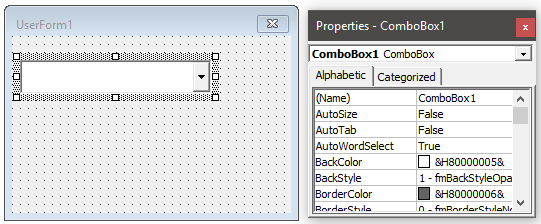 VBA Combo box Example 1-18