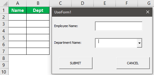created userform Example 1-29