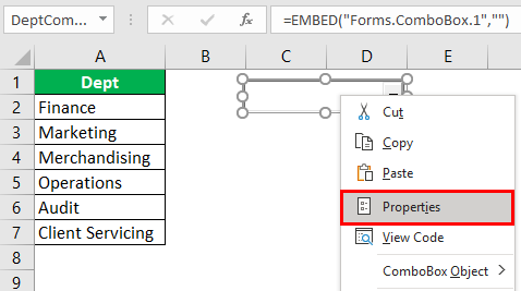 VBA Combo box Example 1-3