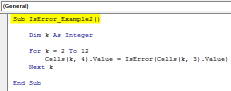 Example 2 (VBA Code)