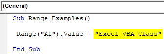 VBA Set Range Example 1-4