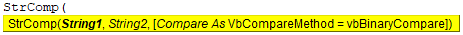 VBA String Comparison Syntax