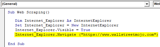 VBA Web Scraping Example 1.10.0