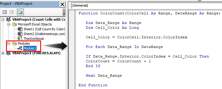 How to Count Cells with Color in Excel Example 1.10