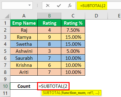 How to Count Cells with Color in Excel Example 1.2