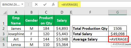 Using Average function 1-1