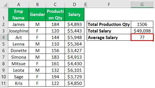 Using Average function 1