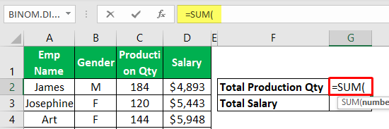 Math Function - Using Sum Function 1-2