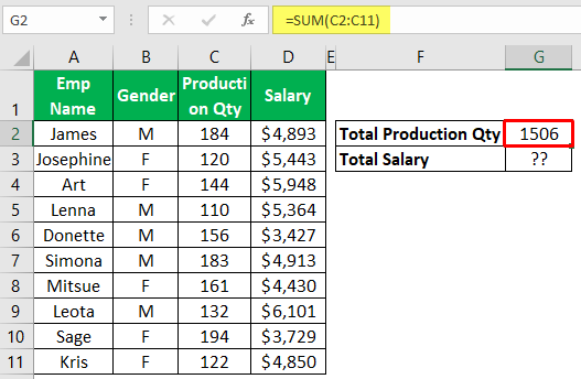 Math Function - Using Sum Function 1-4