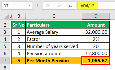 Pension Calculator - Example 2.3