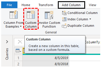 Power BI Query (Custom Column)