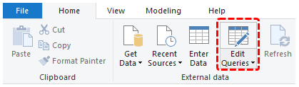 Power BI Query (Edit Queries)