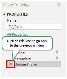 Power BI Query (Go back to previous)