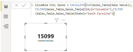 Power Bi calculate (South Carolina Result)