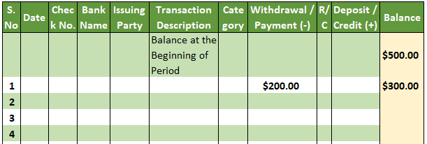 Balance Format 10