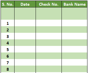Checkbook Register Format 3